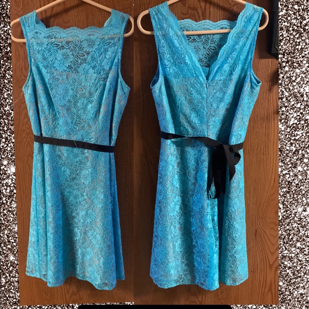Calvin Klien Lace Blue Dress